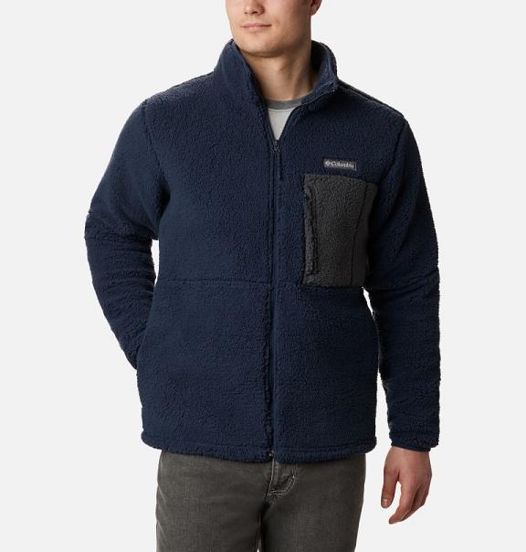 Columbia Sherpa Fleece Jacket Navy For Men's NZ71398 New Zealand